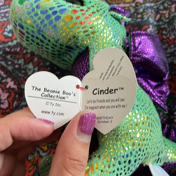 TY Dragon Beanie Boo Beanie Baby “Cinder” - Picture 5 of 5